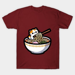 Ramen and Cat T-Shirt